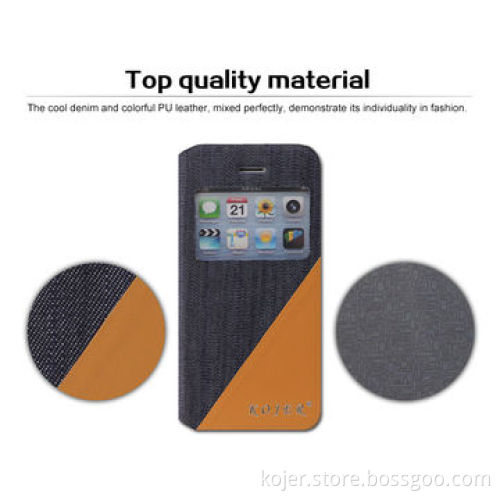 2-in-1 Separable Denim Series Mobile Phone Case for iPhone 5